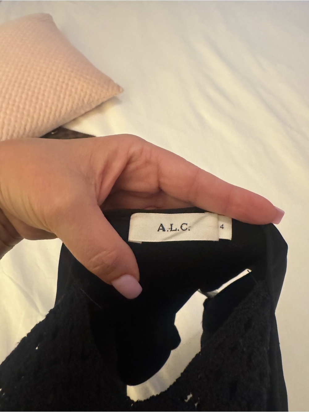 A.L.C. Black Lace Knit Shell